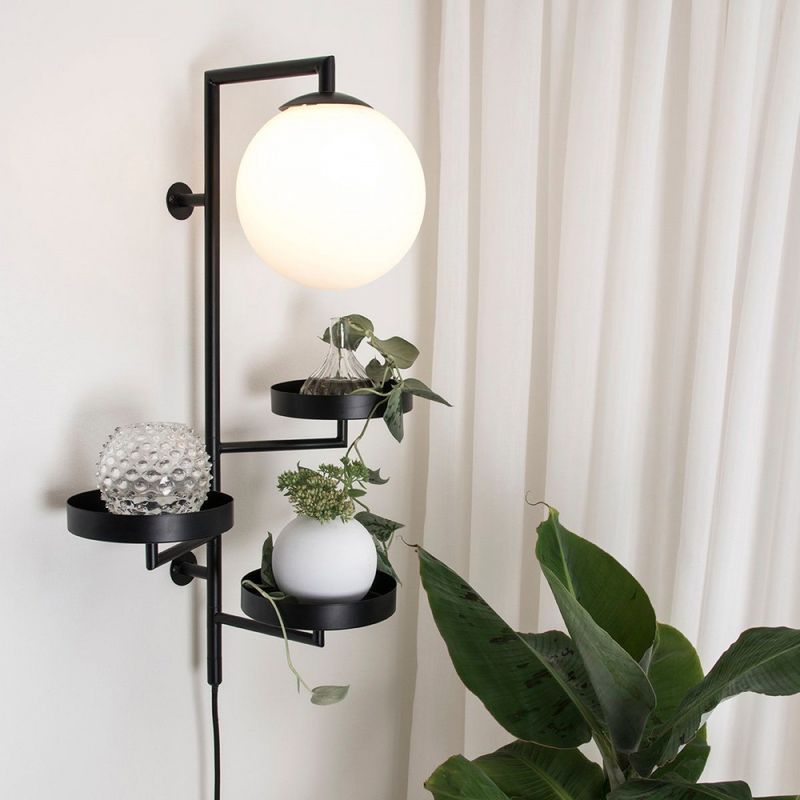 Astoria vegglampe sort